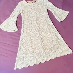 Ronni Nicole Cream Lace Dress